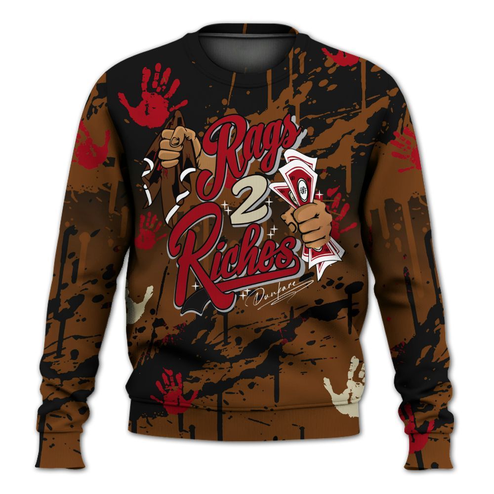 Sweatshirt To Match Archaeo Brown 5s - Rag 2 Riches All Over Print