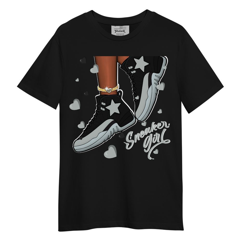 Shirt To Match Black Wolf Grey 12s - SNEAKER Girl Heart Flying Unisex Shirt