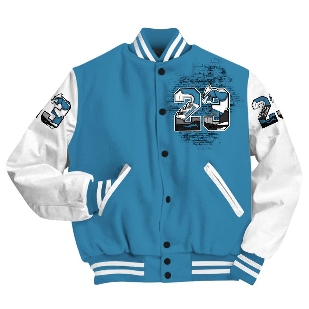 Varsity Jacket To Match High OG UNC Reimagined 1s - Custom Name Number 23 5s All Over Print