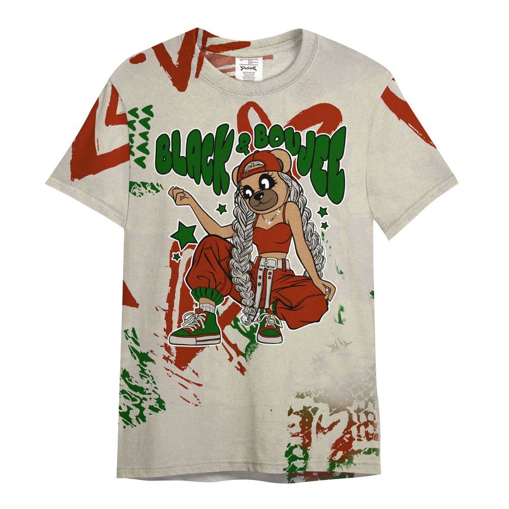 Shirt To Match El Grito 5s - Boujee Girls Bear Heart Grunge All Over Print