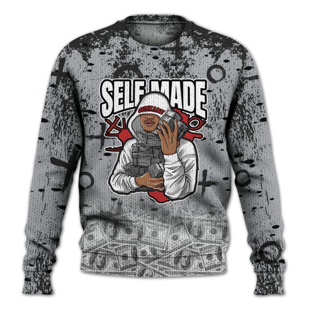 Knitted Sweater To Match White Cement 4s - Selfmade Unique Grunge