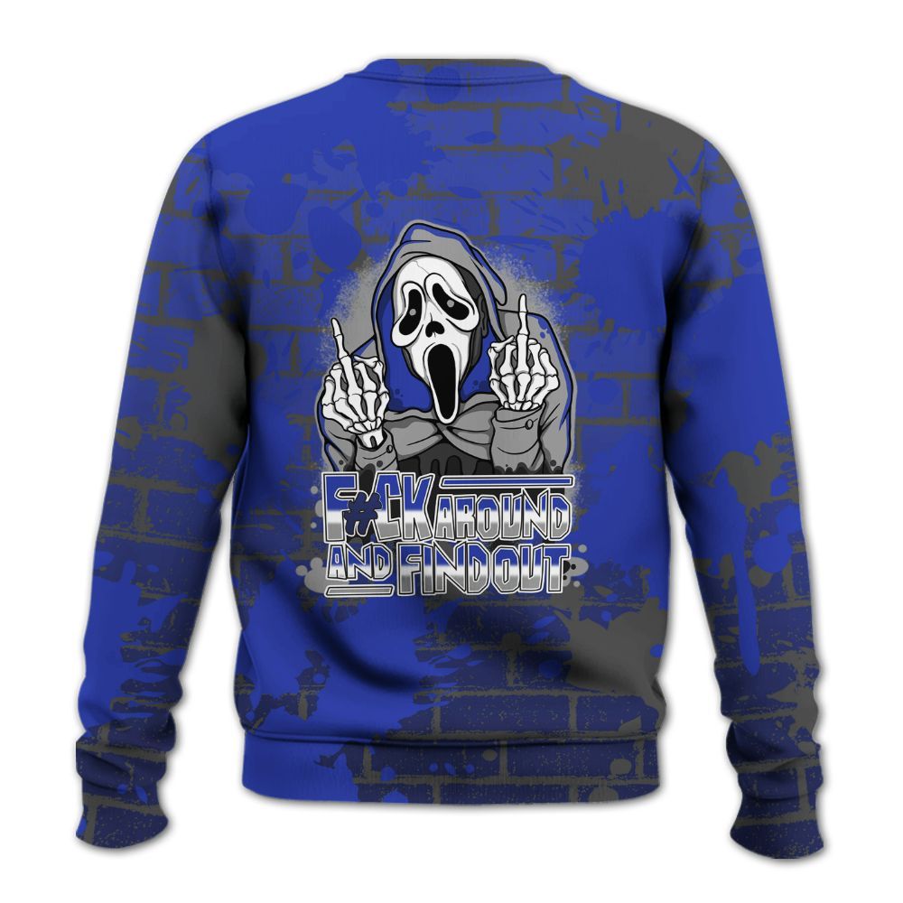 Sweatshirt To Match Air Max Plus Black Racer Blue - F#CK And Find Out Graphic Halloween All Over Print