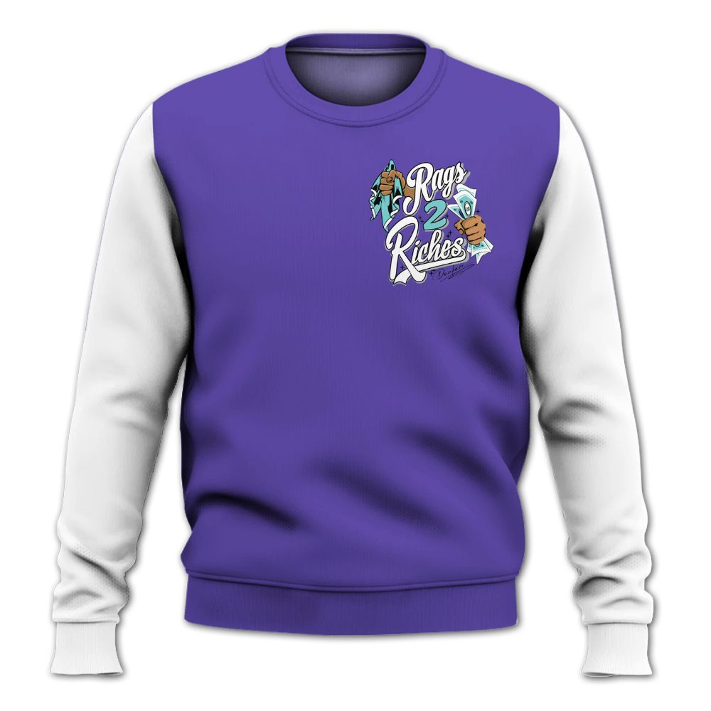 Sweatshirt To Match Low Hornets 1s - Custom Name Rag 2 Riches All Over Print