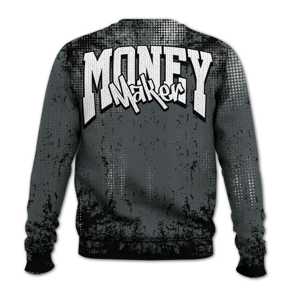 Knitted Sweater To Match Black RM Nigel Sylvester 4s - Move In Silence Money Street Retro