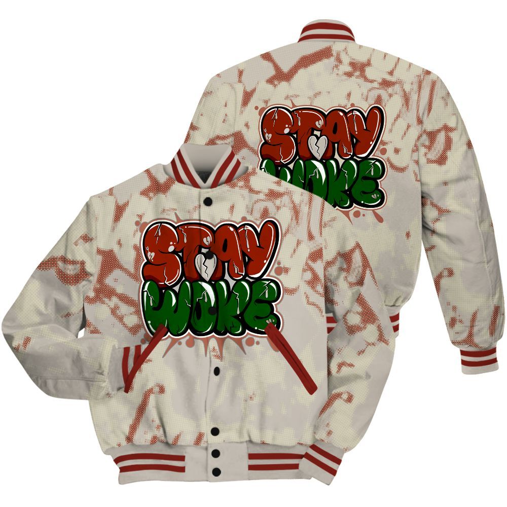 Varsity Jacket To Match El Grito 5s Shirt - Stay And Woken Street All Over Print