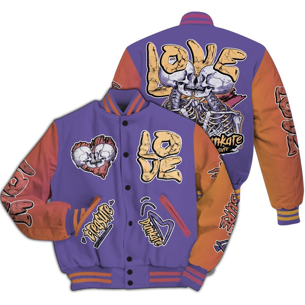 Varsity Jacket To Match Book Sunset 1s - Skull Bear All Over Print