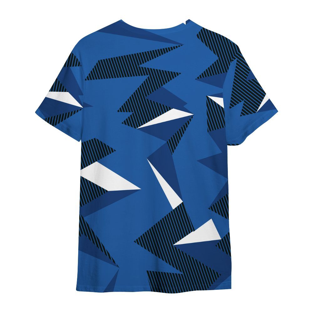 Shirt To Match Brave Blue 13s - Geometric Camouflage Pattern All Over Print