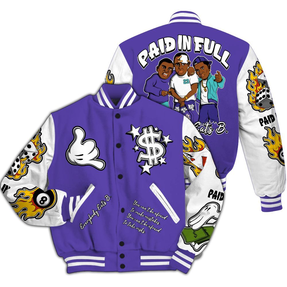 Varsity Jacket To Match Low Hornets 1s - Everybody Paid In Full Graphic All Over Print