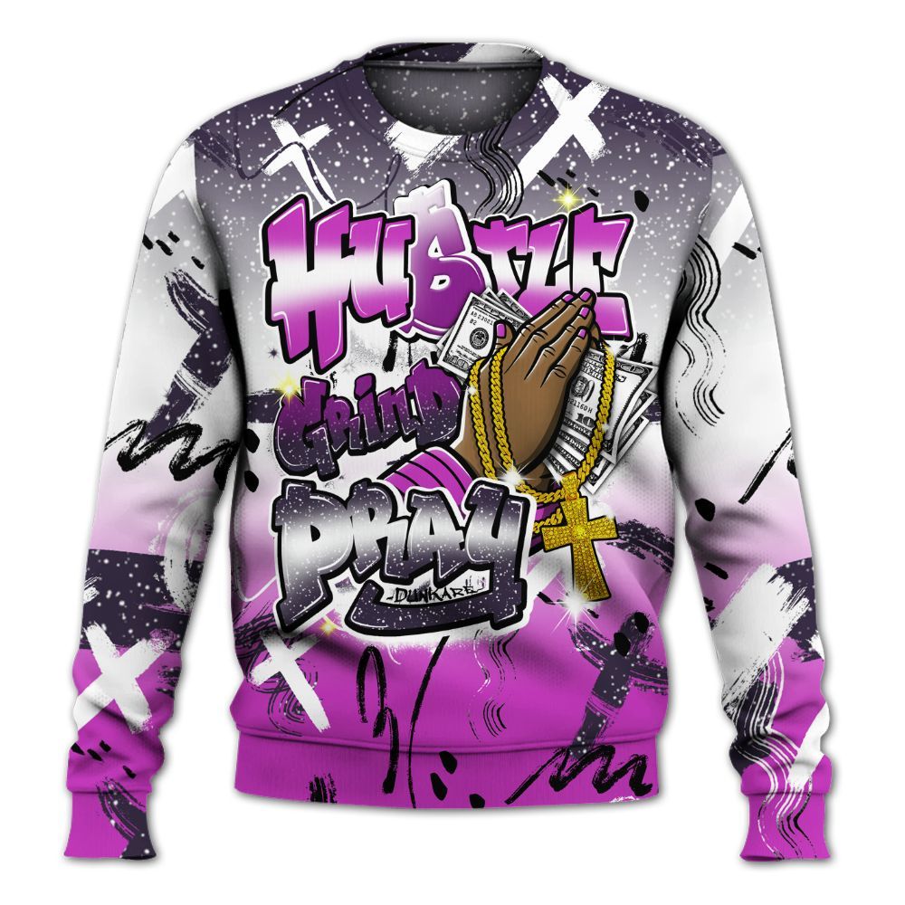 Sweatshirt To Match Ja 2 Staregazer - Money Hustle Grind Pray All Over Print