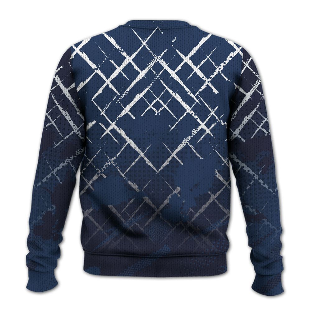 Knitted Sweater To Match Low 85 Metallic Blue 1s - Halftone Stand Business Dripping