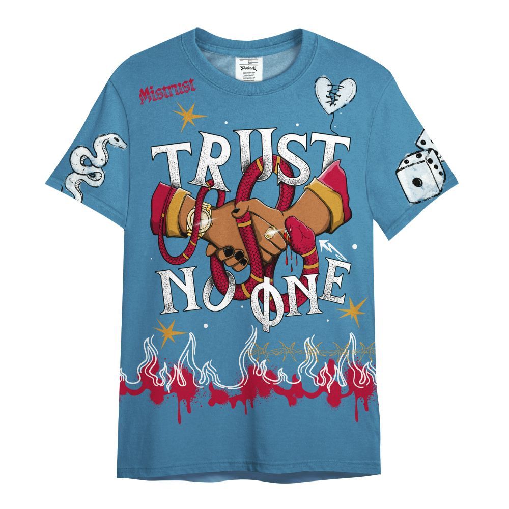 Shirt To Match GS Messy Room 4s - Trust No One Snake-Bite Doodle Crayon All Over Print