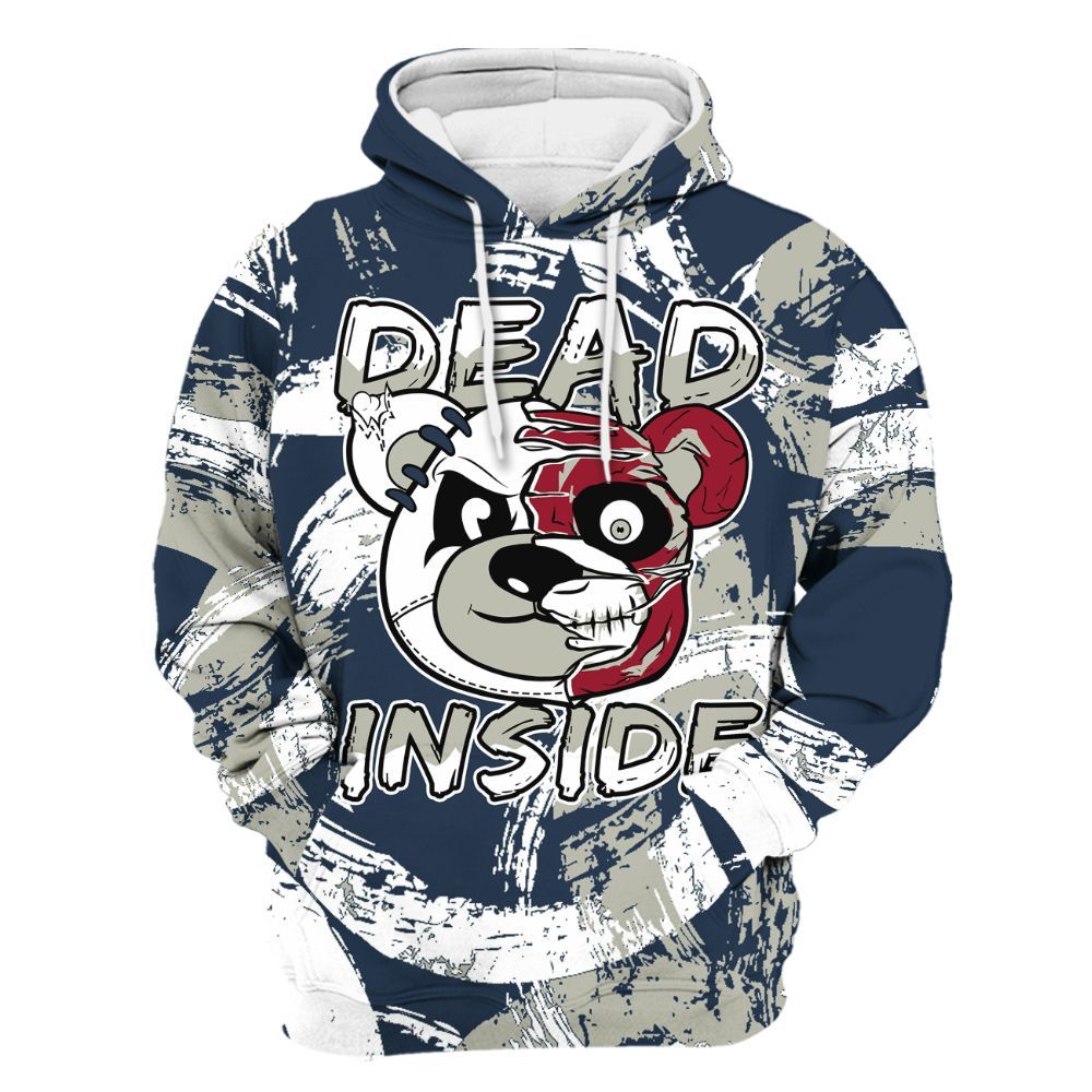 Hoodie To Match Navy Blue 2024 6s - Lifeless Bear Circle Slpash All Over Print