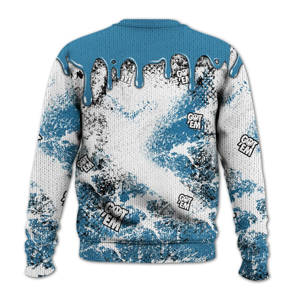 Knitted Sweater To Match High OG UNC Reimagined 1s - Dripping 23 Drip