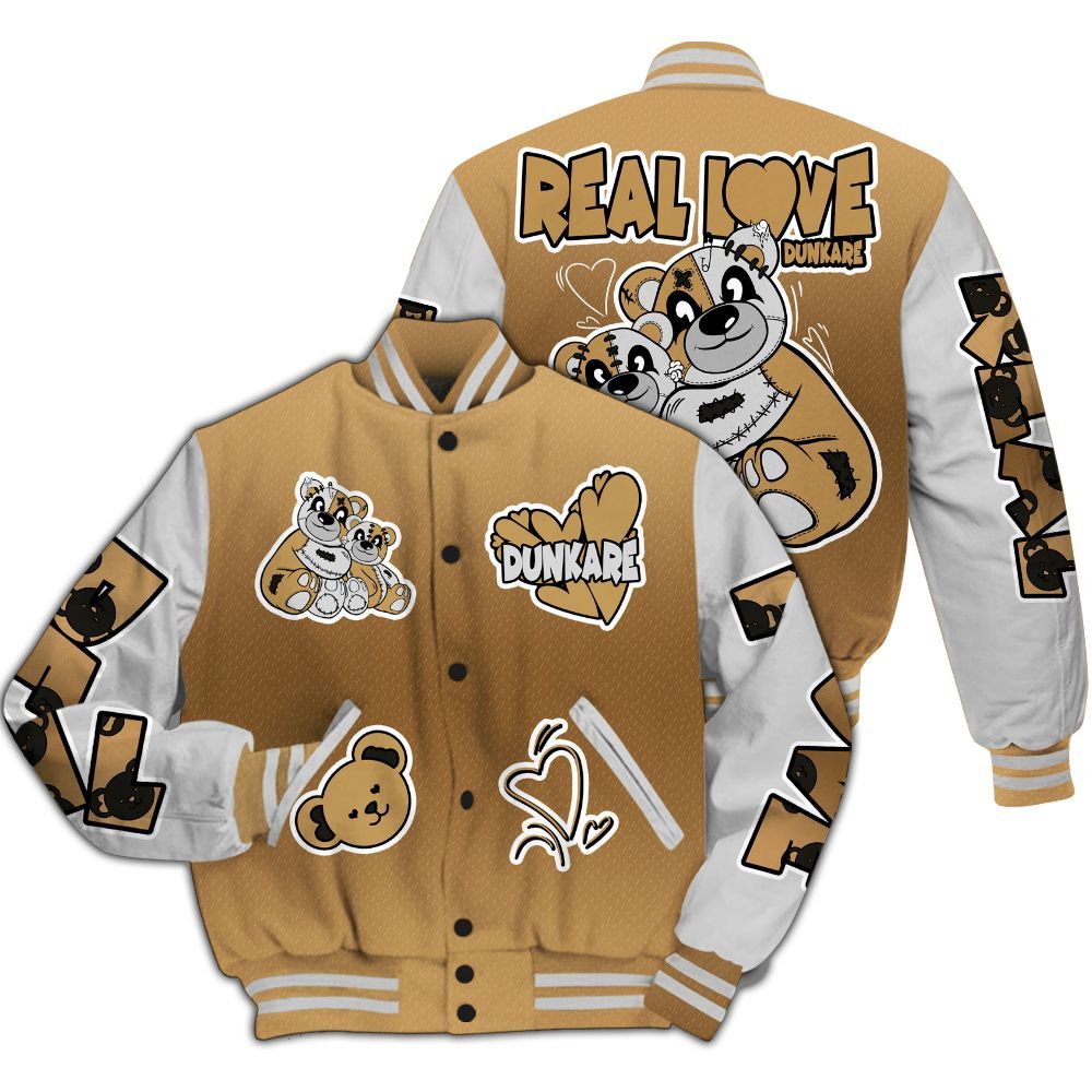 Varsity Jacket To Match Air Max DN Golden Bullet - Sincere Fondness Bear All Over Print