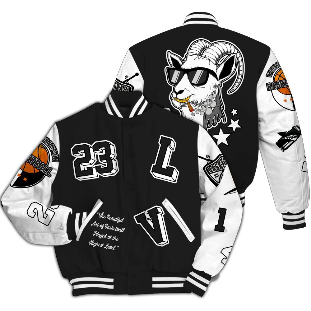 Varsity Jacket To Match Black Cat NET 4s - The GOAT Got Em Streetwear All Over Print