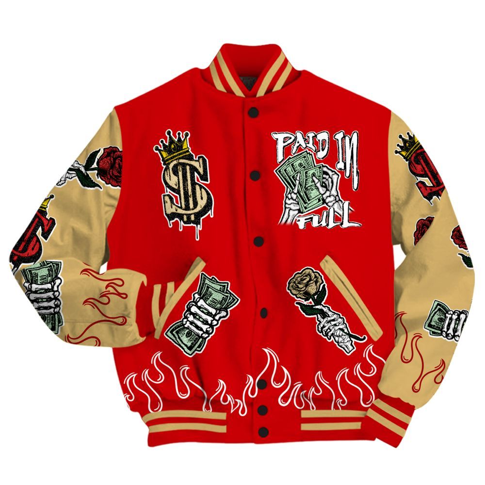 Varsity Jacket To Match Ja 2 Halloween - Fire Everybody Paid In All Over Print