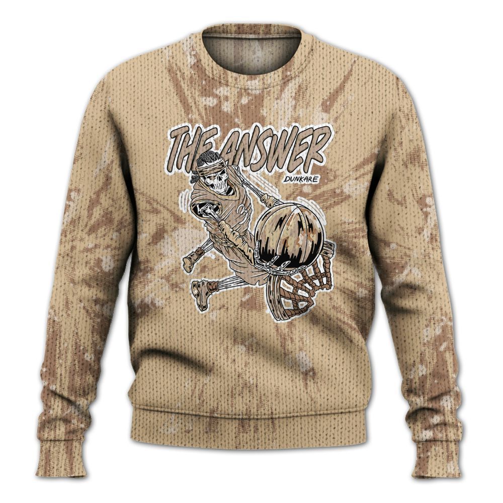 Knitted Sweater To Match Desert Camo 3s - The Answer Skeleton Luxury