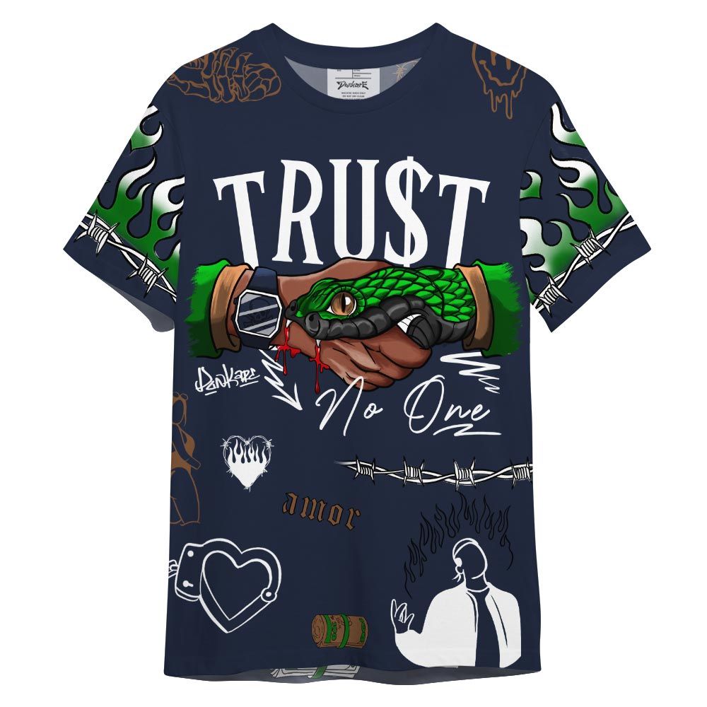 Shirt To Match Midnight Navy 13s - Snake Trust No One Shirt Outfit 1505 NCT
