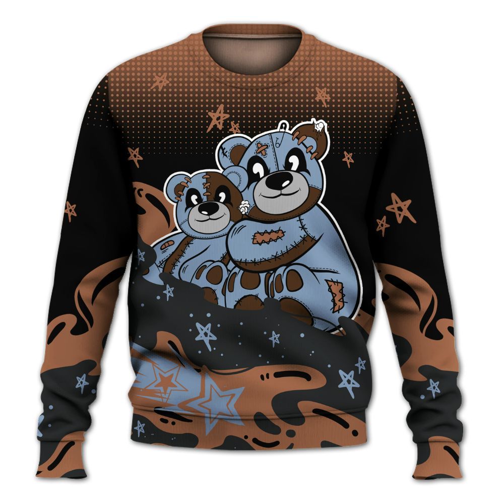 Sweatshirt To Match Air Foamposite Metallic Copper - Sincere Fondness Bear Stars All Over Print