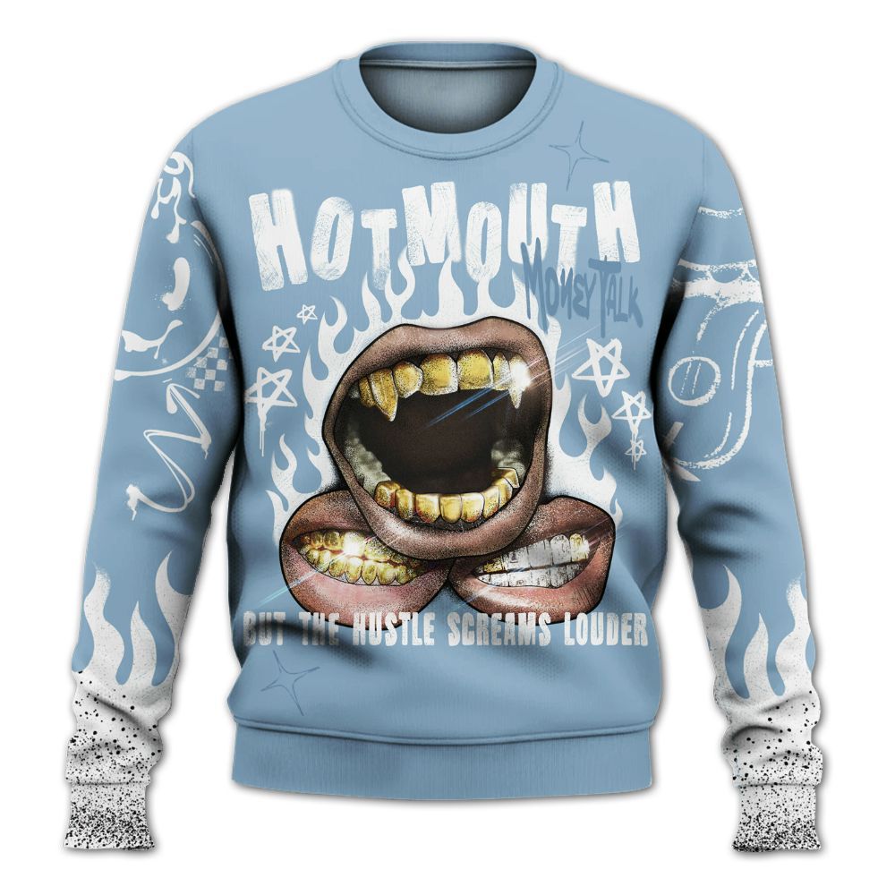 Sweatshirt To Match High University Blue 1s - Mouth Burning Street Style All Over Print