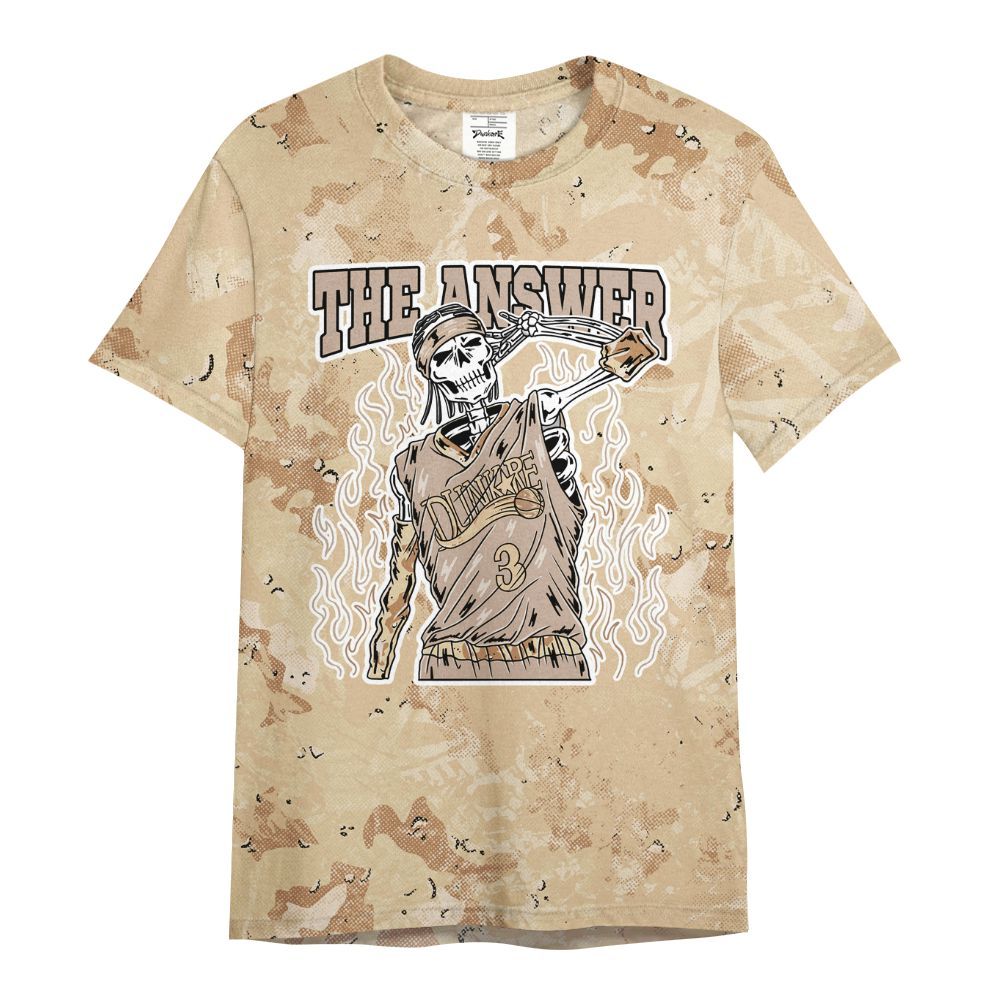 Shirt To Match Desert Camo 3s - Allen Answer Skeleton Heart All Over Print