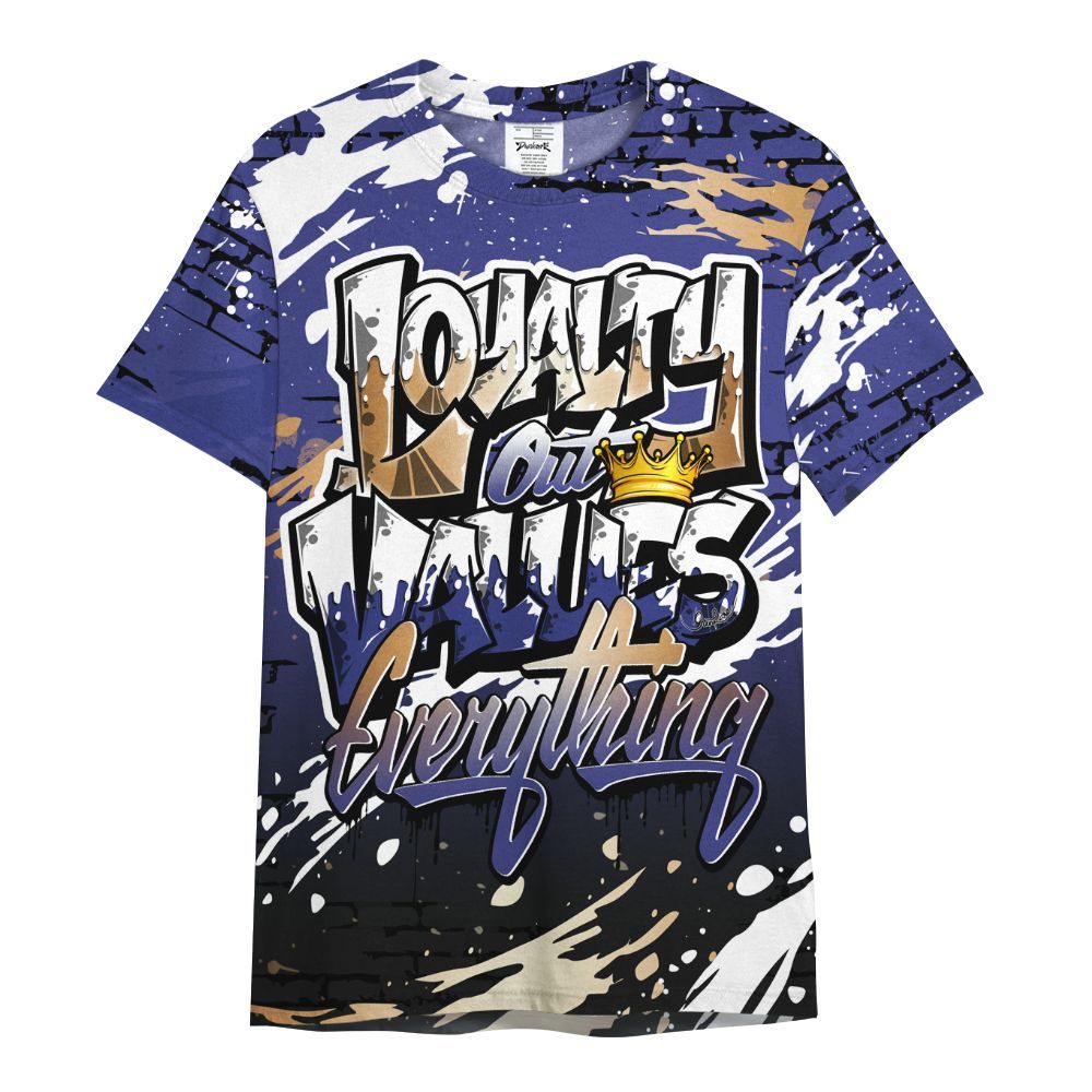 Shirt To Match JM Pro Black Concord - Values Of Loyalty Drip All Over Print
