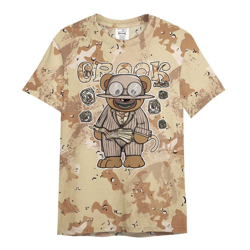 Shirt To Match Desert Camo 3s - Swindler Bear Circle Slpash All Over Print