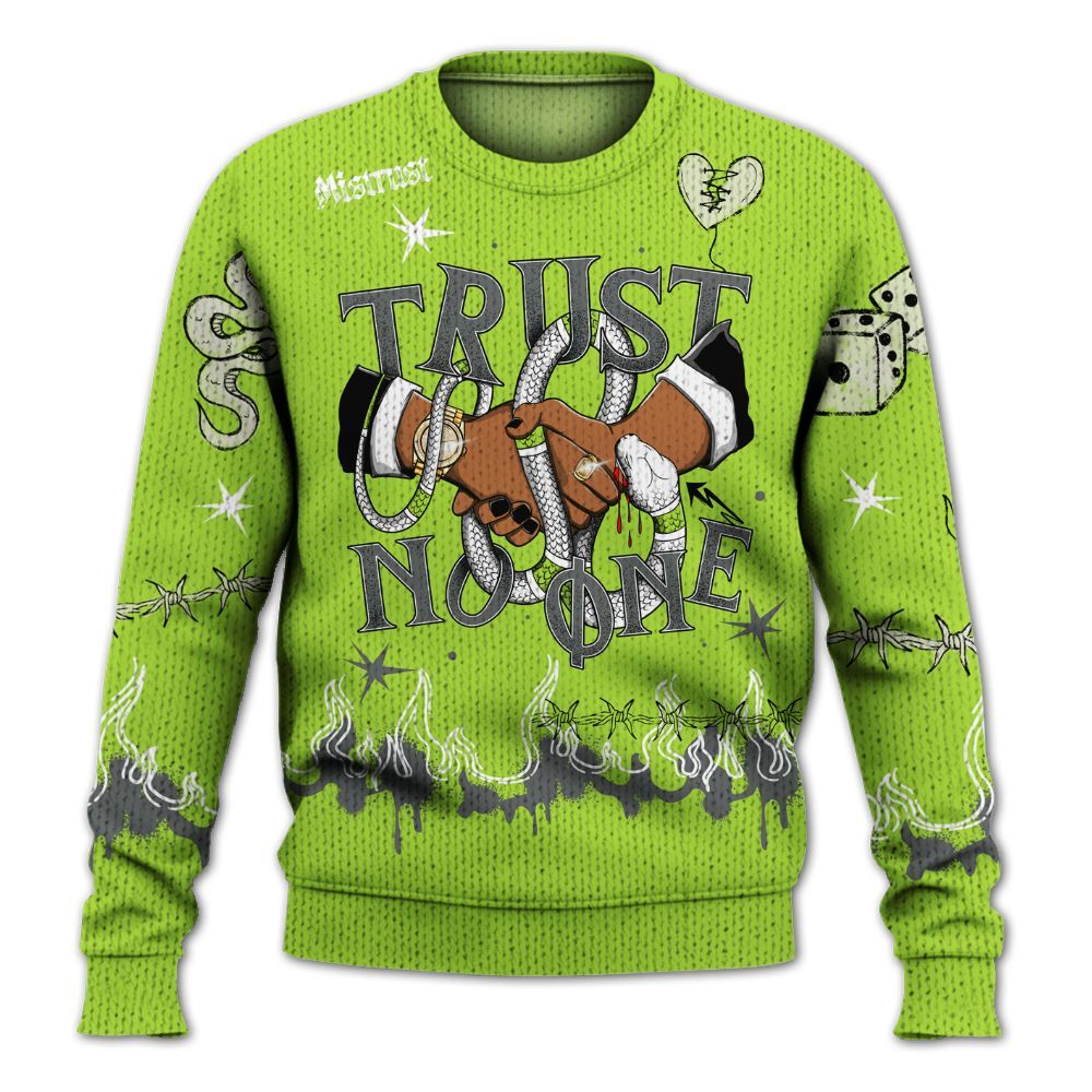 Knitted Sweater To Match Air Max 95 Neon - Trust No One Snake-Bite Doodle Crayon