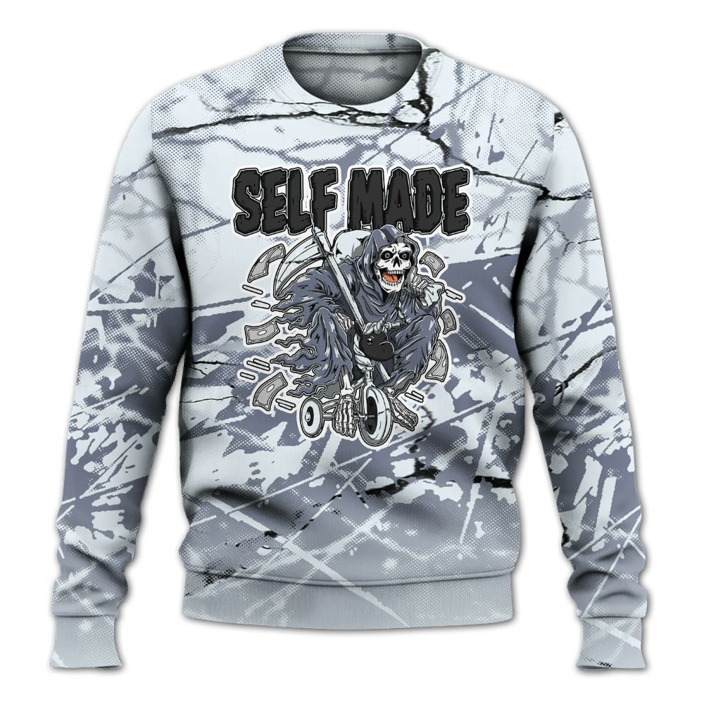 Sweatshirt To Match Air Foamposite Jin Kazama - Self Make Skeleton Profound All Over Print