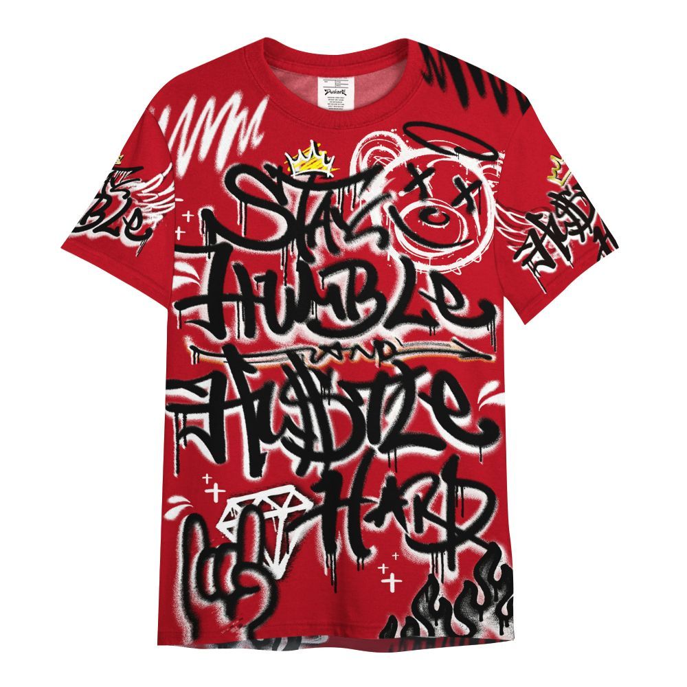 Shirt To Match Bred Velvet 11s - Humble Drip Streetwear Graffity All Over Print