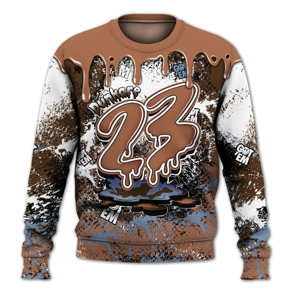 Sweatshirt To Match Air Foamposite Metallic Copper - Dripping 23 Drip All Over Print