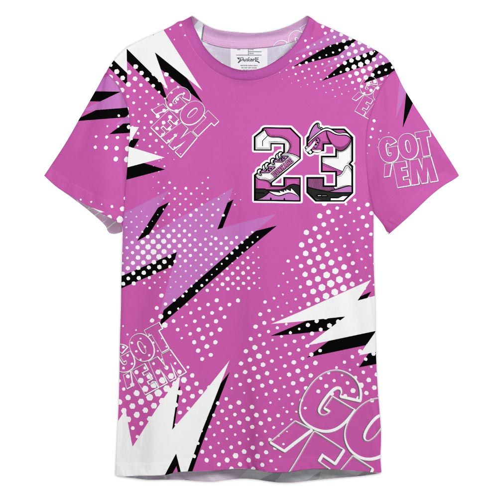 Dunkare Shirt Custom Name Number 23 5s Got'em, Hyper Violet 4s T-Shirt, To Match Sneaker Hyper Violet 4s Graphic Tee 1504 HDT