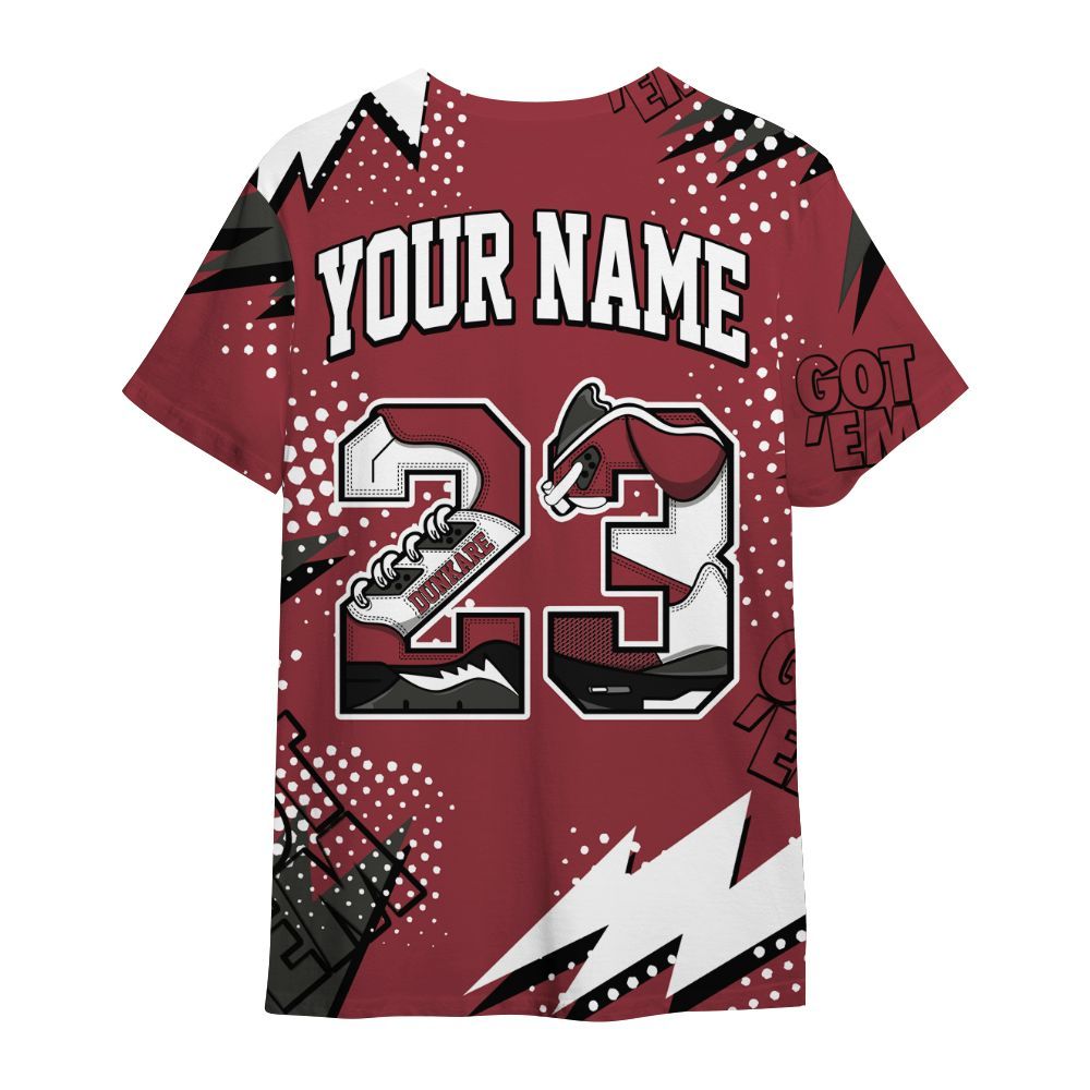 Shirt To Match Black Toe 14s - Custom Name Number 23 5s All Over Print