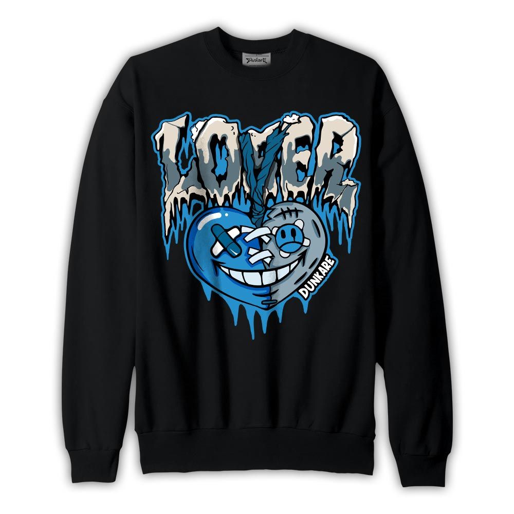 Sweatshirt To match Powder Blue 9s Sweatshirt - LOVER LOSER Graphic 2904 PAT