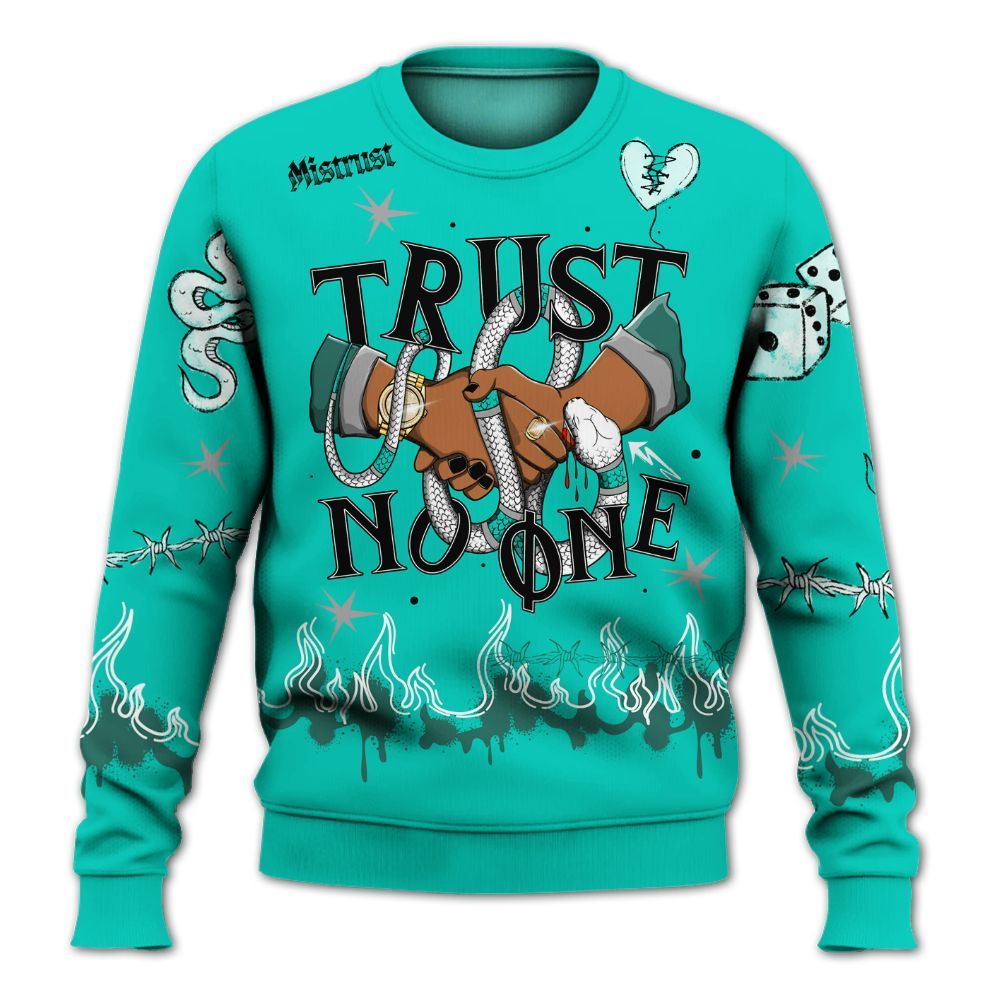Sweatshirt To Match Air Max 95 Dark Tiffany - Trust No One Snake-Bite Doodle Crayon All Over Print