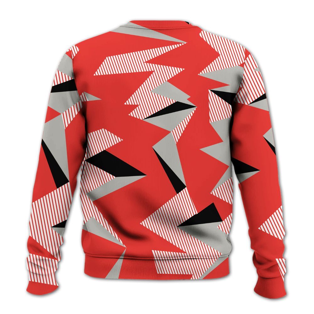 Sweatshirt To Match Vomero 5 Bright Crimson - Geometric Camouflage Pattern All Over Print