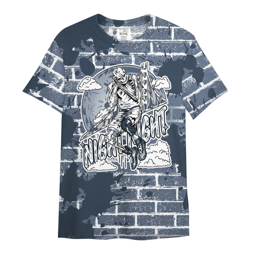 Shirt To Match Low Diffused Blue 11s - Seeya Skeleton Brick All Over Print
