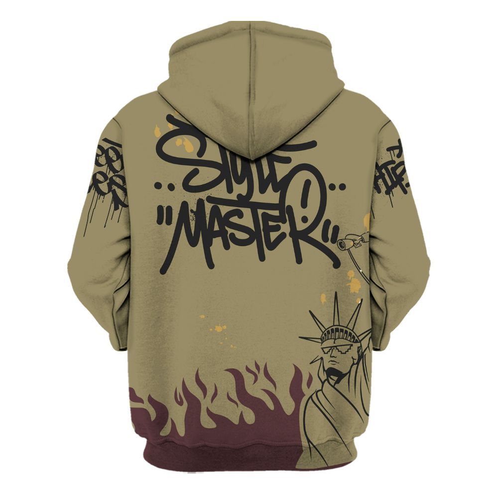 Hoodie To Match Black Olive 7s - Graphic Fck Around Find Out All Over Print