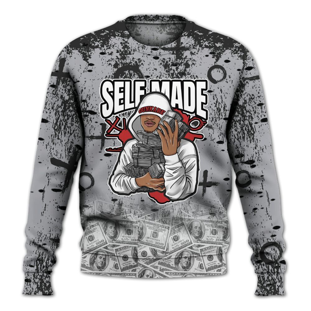 Sweatshirt To Match White Cement 4s - Selfmade Unique Grunge All Over Print