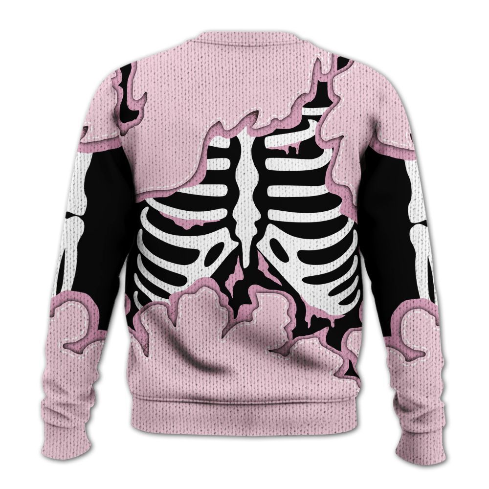 Knitted Sweater To Match Orchid 4s - Skeleton Smiley Face