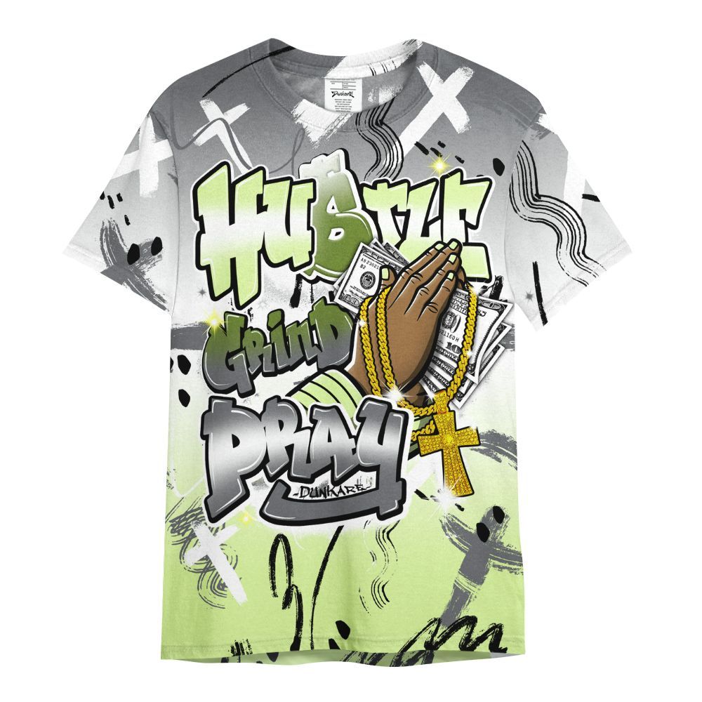 Shirt To Match Smoke Grey Volt TR 1s - Money Hustle Grind Pray All Over Print