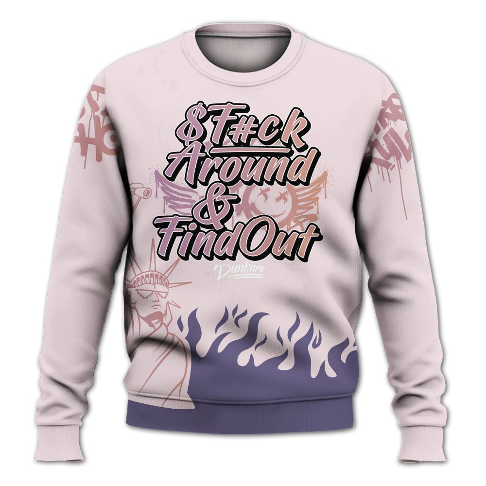 Sweatshirt To Match Book Sunrise 1s - Graphic Fck Around Find Out All Over Print