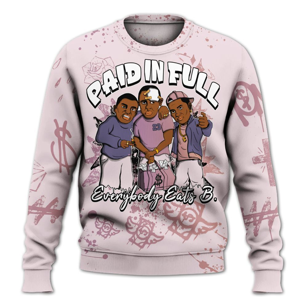 Sweatshirt To Match Book Sunrise 1s - Everybody Paid In Full Crayon All Over Print
