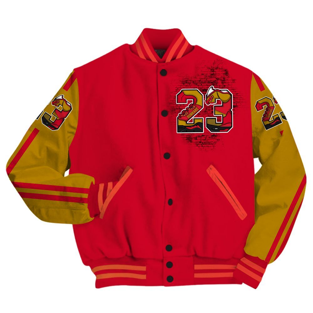 Varsity Jacket To Match Ja 3 Raptor - Custom Name Number 23 5s All Over Print