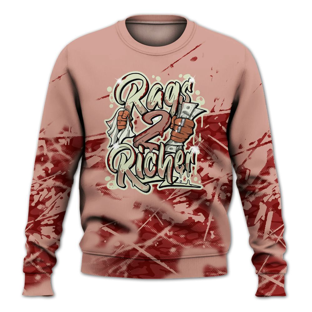 Sweatshirt To Match Valentines Day 3s - Rag 2 Rich Graphic All Over Print