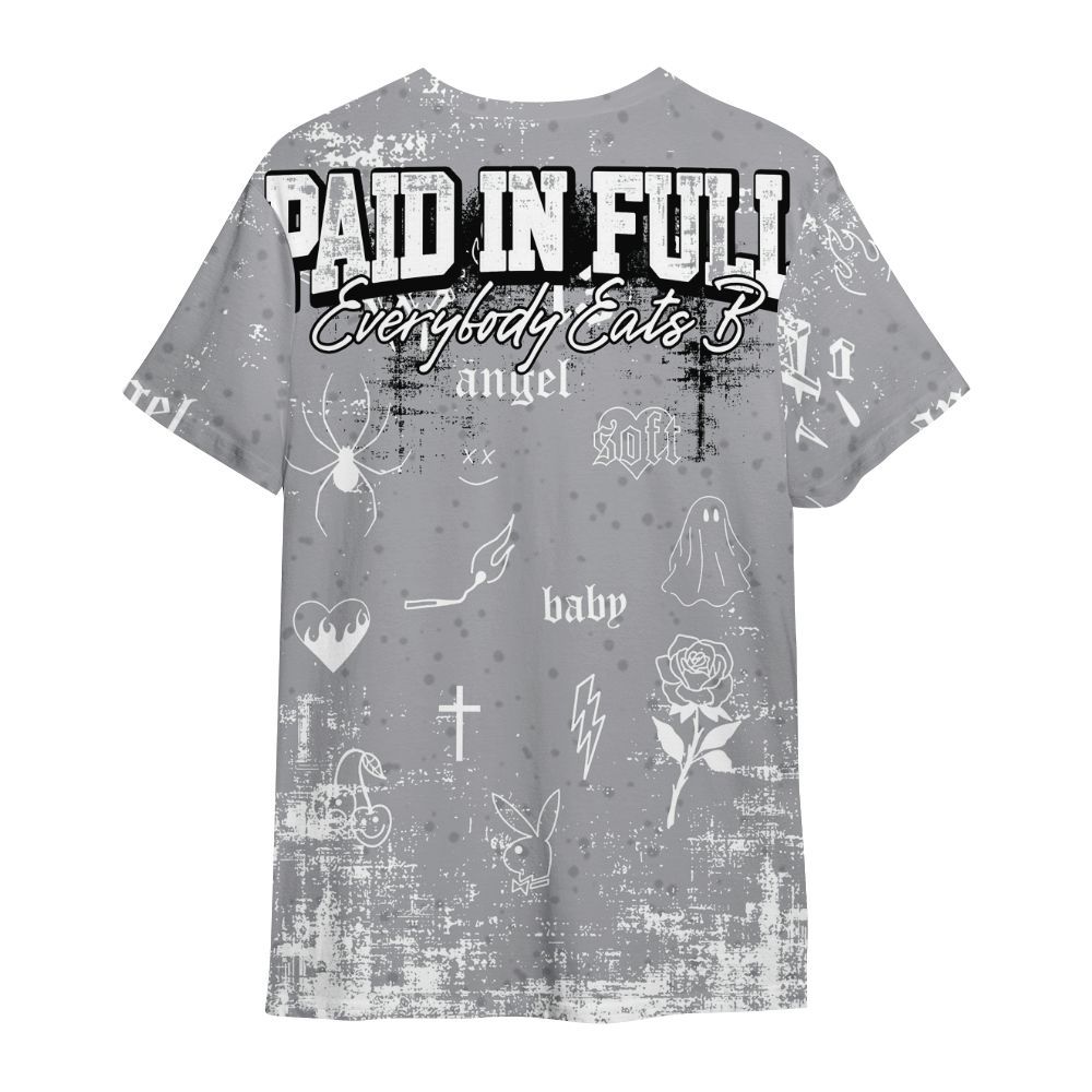 Shirt To Match White Cement 4s - Paid In Full Money All Over Print