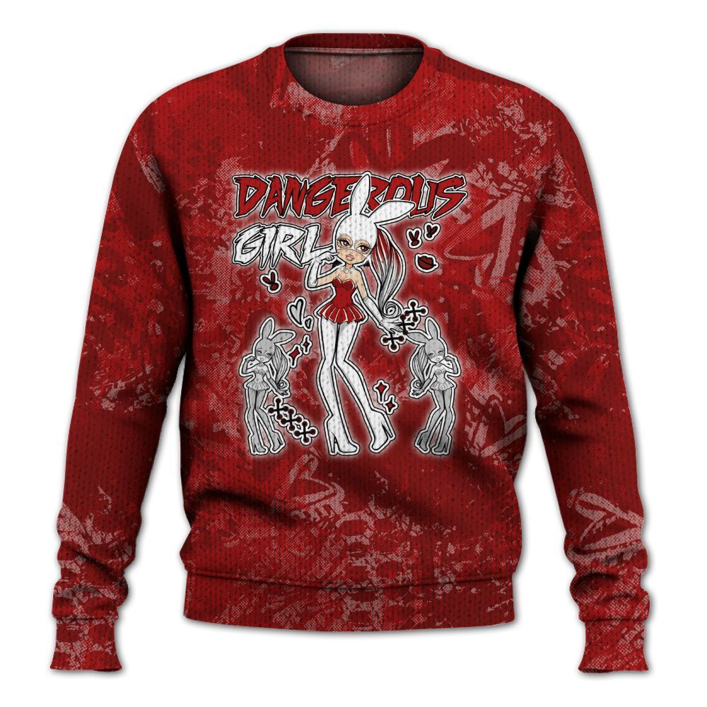 Knitted Sweater To Match Red Taxi 12s - Dangerous.Girl Heart Grunge