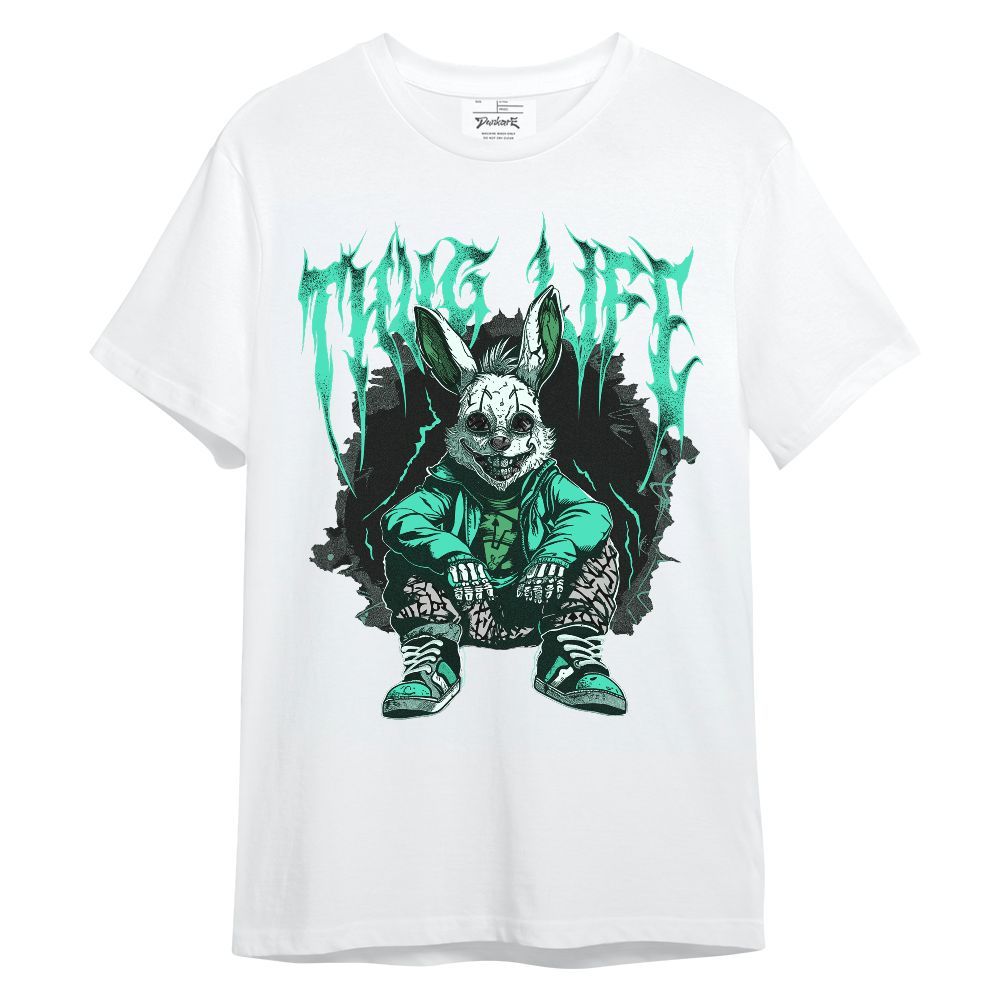 Shirt To Match Black Green Glow 3s - Thug Life Bunny Green Glow 3s Unisex Shirt