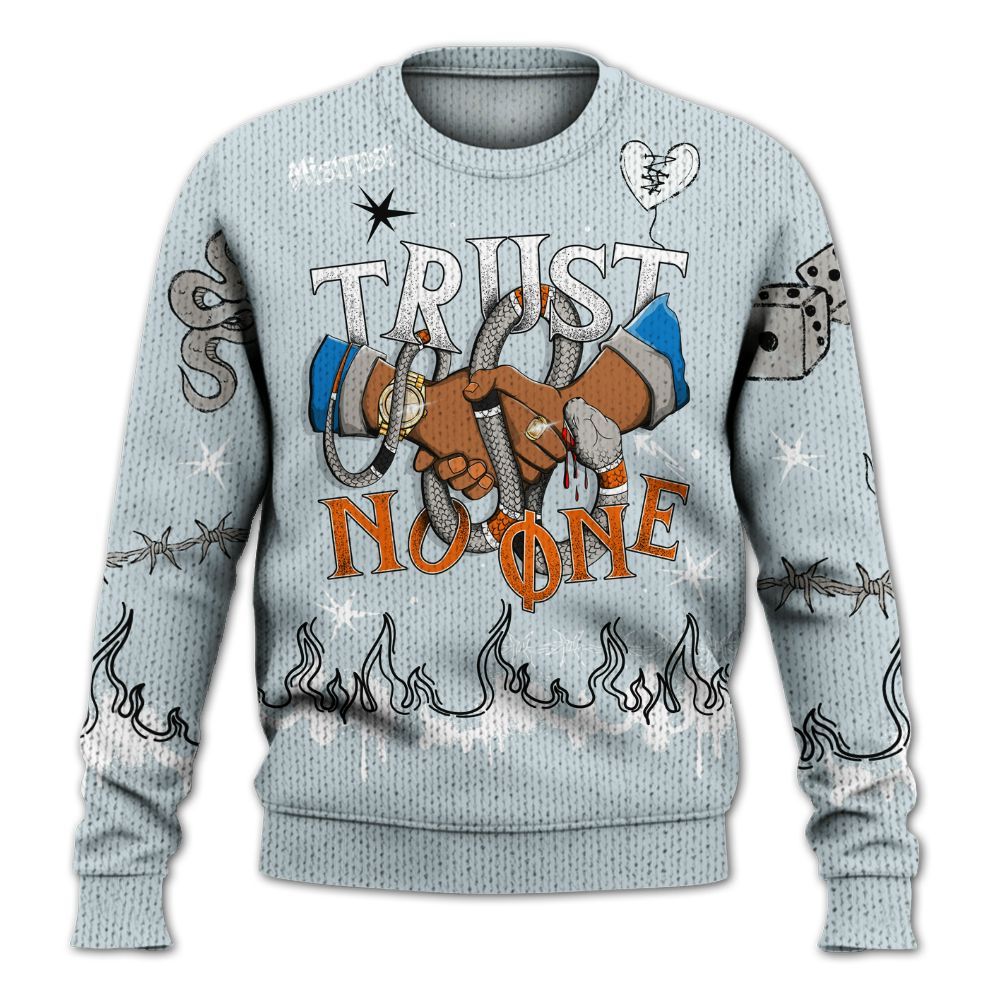 Sweater To Match Retro High OG Alaska 1s - Trust No One Snake-Bite Doodle Crayon Graphic