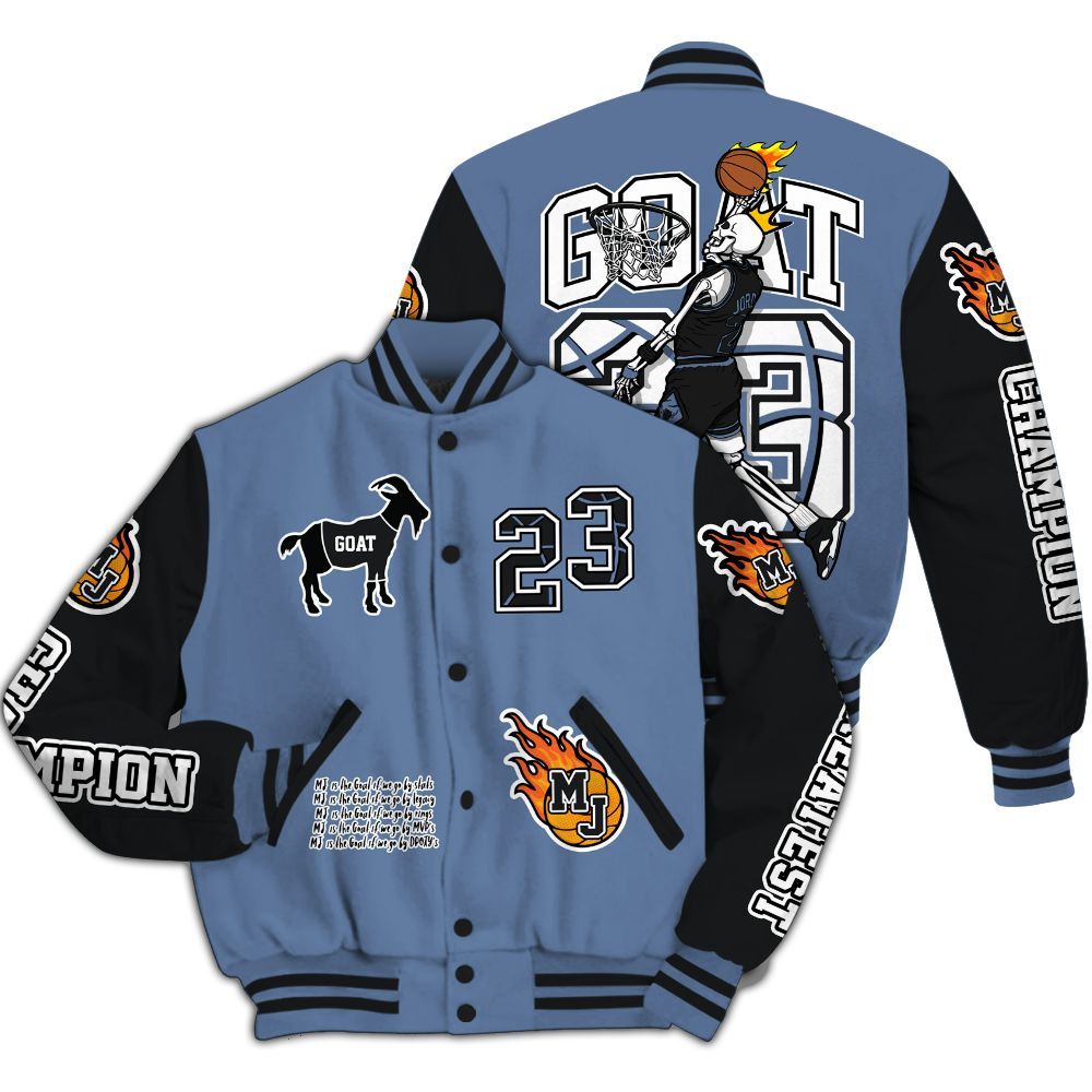 Varsity Jacket To Match Mid Space Jam 1s - 23 G.0.A.T Jump Up Basketball All Over Print